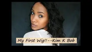 My First Wig! Real Customer Review Kim Kardashian Haircut Bob-OMG queen hair