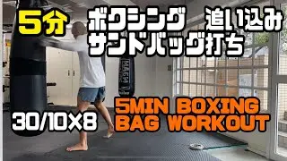きつい追い込みサンドバッグ打ち 5分間 ボクシング 試合前 ダイエット 5MINUTES BOXING COMBO HEAVY BAG WORKOUT HARD INTENSE PUNCH DIET