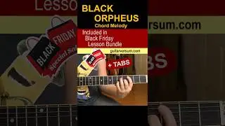 BLACK ORPHEUS - Chord Melody Jazz Guitar Tutorial #shorts