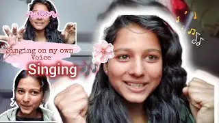 Singing on my own voice 🎶❤️ on social media first time 🥺✨ #viral #singing 
