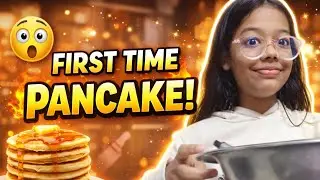 Friest time making pancake 🤎🤎*messed up* 🤎🤎