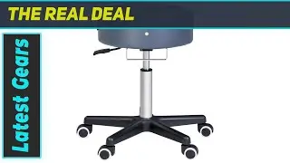Master Massage Glider Ergonomic Round Swivel Adjustable Rolling Hydraulic Stool Unboxing &