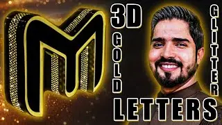 Golden 3D Letters with Glitter Lighting | Aluminum Letter's Wall
