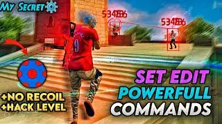 SET EDIT AIMLOCK COMMANDS🥵🔥 | SET EDIT FREE FIRE | FREE FIRE HEADSHOT SETTINGS 🔥 | GOD REONX