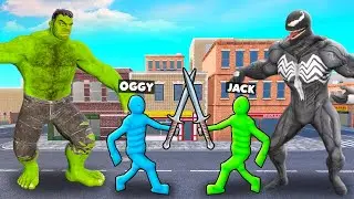 Biggest Npc Super Hero Battle Between Oggy And Jack In Overgrowth