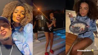 Ludmilla faz resenha em mansão para Brunna Gonçalves