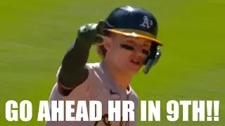 Zack Gelof Hits a Go Ahead 2 Run Homer in 9th Inning to Put A's Up for Good vs Yankees!!