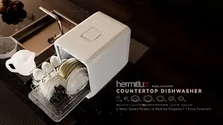hermitlux Countertop Dishwasher HDW5CW02 Features Pioneering Dual Y-Head Spray Arm