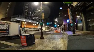 ICE & SALT on Streets Walk * Crackling Soundscapes * South on Broad (West Side) * ASMR [4K]
