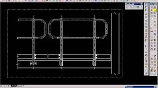 Draw 'T Lisp dwg to lsp conversion of a removable handrail drawing