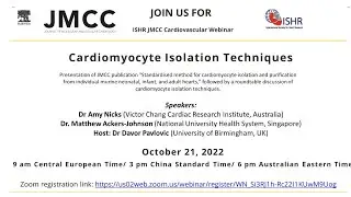 Cardiomyocyte isolation from mouse hearts webinar - Dr Amy Matt