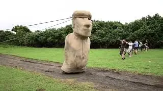 Easter statue 🗿 transportation