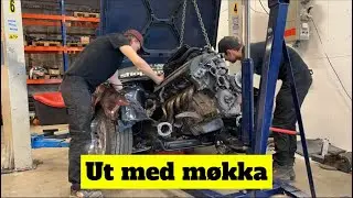 Omsider motorbytte i driftebilen!
