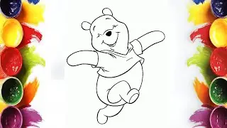 Relaxing Learning: How to Color Winnie the Pooh | Mini Artist Coloring Tutorial