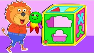 Lion Family | Cartoon for Kids |Babies Learns Shapes Matching Block Play doh,Peppa pig,