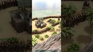 🛖 GIANT SIDE BASE IS LIT 💥     #ark #giant #dino #croc #water #base #fort