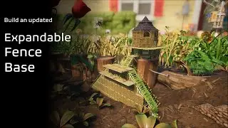 How to build: Expandable Oak Log Fence Base | Grounded | Tutorial