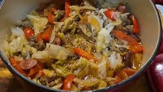 How to Make Delicious  cabbage Sausage Hamburger Dish 
