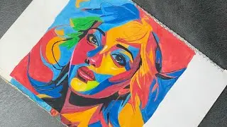 DRAWING AND PAINTING A PORTRAIT OF A COLORFUL WOMAN TUTORIAL 