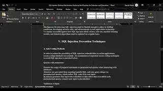 SQL Injection Defense Mechanisms Analyzing Best Practices for Detection and Prevention