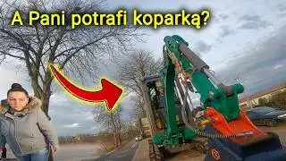 Co zachwyca Kobietę w koparce?👉Prawdziwy Caterpillar? Dostawa minikoparkę Lovol FR18E2-u [Korbanek]