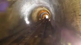 Round trip on the really rather cool 1891 West Hill Cliff funicular railway Hastings Sussex England