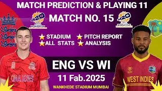 ENG VS WI T20 World Cup 2026 England vs West Indies 15th Match Prediction Today #t20wc 