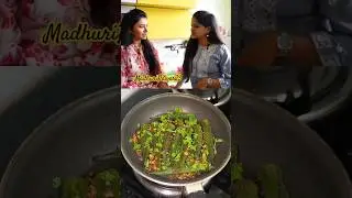 Jui Gadkari's Favourite Food Recipe #shots #youtubeshorts #food #cooking #indianfood #recipe #bhindi