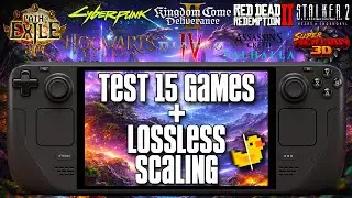 15 Games On Steam Deck OLED With Lossless Scaling Performance Test + FSR | 800P