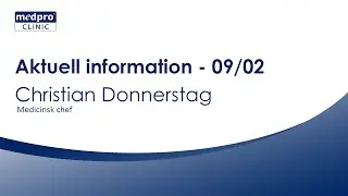 Aktuell information 09/02-21 | Medpro Clinic nyhetsbrev
