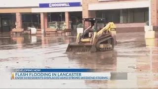 Flash flooding in Lancaster displaces residents