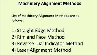 Machinery Alignment Methods