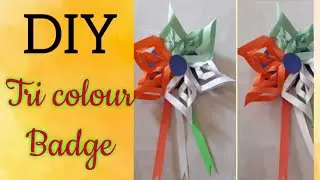 How to make Independence day badge/ paper tricolour badge/Badge making activity