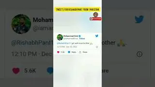 Pakistani Players Tweets For Rishabh pant #shorts #youtubeshorts #rishabhpant