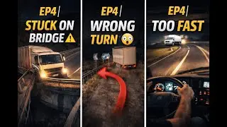 EP4| High Speed on Narrow Roads &ndash; Stuck on Bridge & Wrong Turns 🚚⚠️🌉 #truckdriving #roadsafety