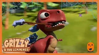 Dinosaur Chase 🎃 Grizzy & The Lemmings 🎃 WildBrain Toons