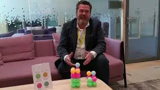 Robert O’Mahony, Logitech's Head of Sustainability, demos impact of low-carbon design