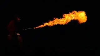 Slow Motion Powdered Sugar Flamethrower