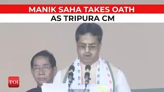BJP leader Manik Saha takes oath as Tripura CM for 2nd consecutive term; PM Modi in attendance