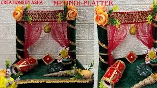 Mehndi Platter Decoration Idea | मेहंदी थाली की सजावट | DIY Craft | Creations By Asha