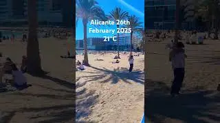 Alicante today! 26th february 21&deg;C 😍🥵🇪🇦🌴 #today #live #alicante #playa #2025 #summer #travel