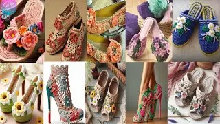 Top 30 +amazing crochet footwear 🔥🔥how to make crochet footwear easily #viralvideo#haniafashions123 
