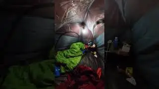 Палатка в горах. Зима в палатке