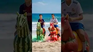 Messi&rsquo;s Son VS Ronaldo&rsquo;s Son Fruit Horse Race, who will win?
