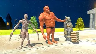 HILL GIANT WITH GHOR HAMMER & SABER GHOUL VS BOSS & MINIBOSS - Animal Revolt Battle Simulator