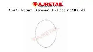 3.34 CT Natural Diamond Necklace in 18K gold