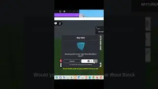 SNIPED #24/100 Light Blue Wool Block Head #recommended #roblox #redeecode #codes #flex #freeugc