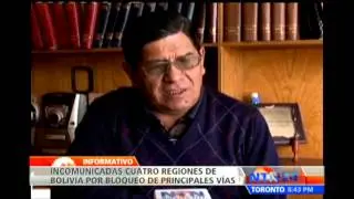Al menos cuatro regiones de Bolivia aisladas por bloqueos