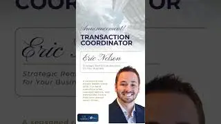 We're excited to welcome Eric Nelson to the team as our new Transaction Coordinator!