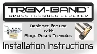 TREM-BAND Brass Tremolo Blocker (For use with Floyd Rose Tremolos) How to Install